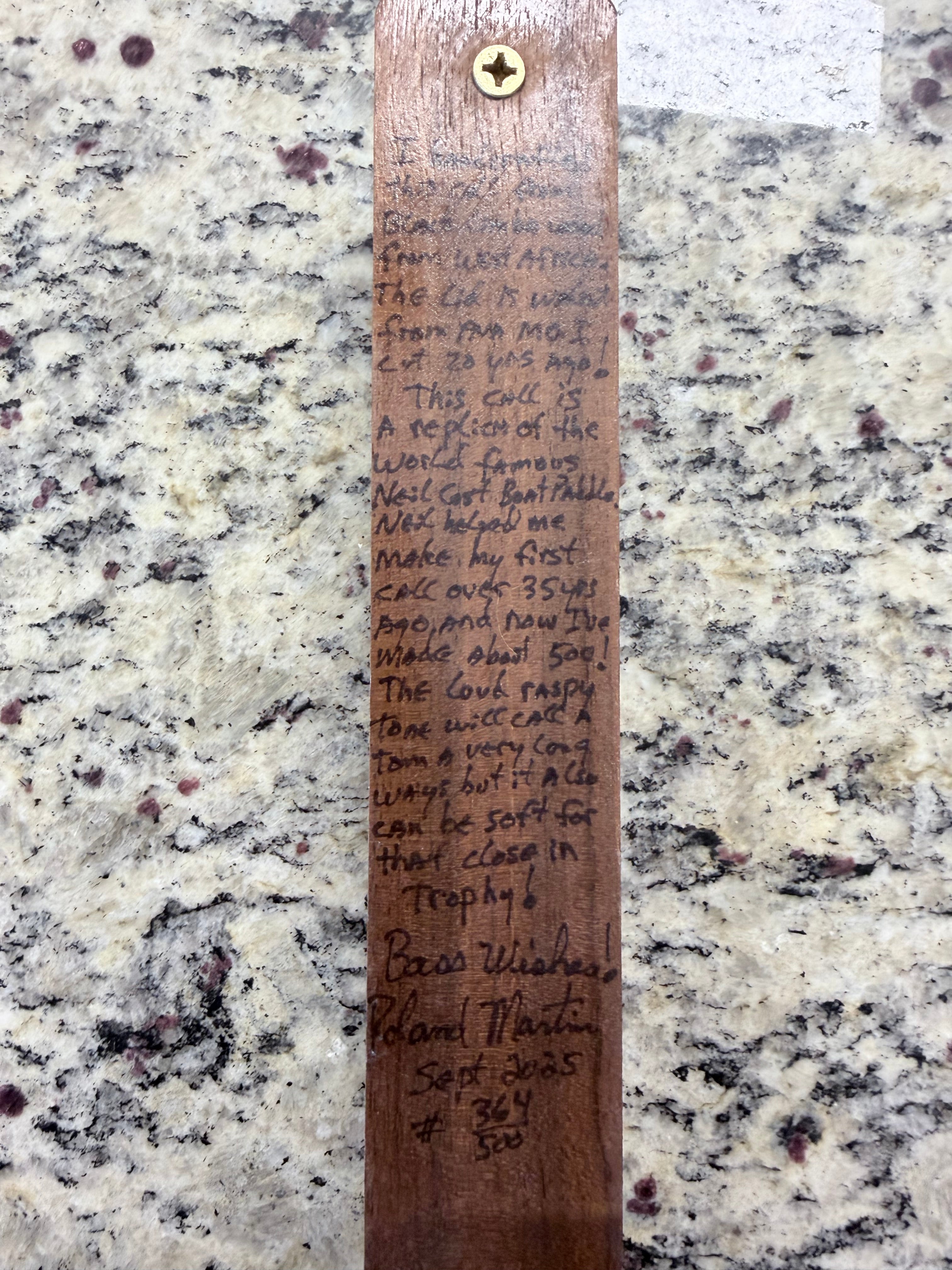 Roland Martin’s Hand Made Turkey Call